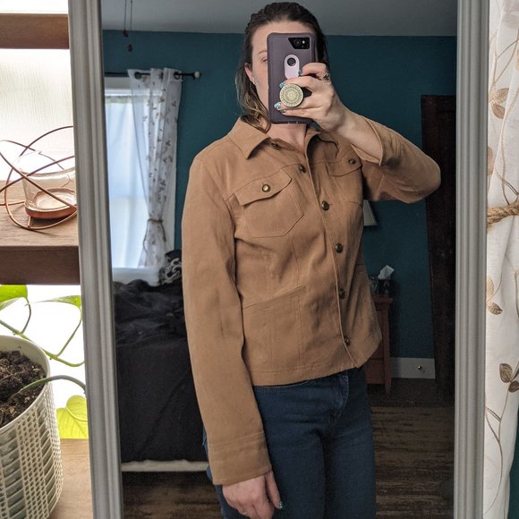 JM Collection Petite Faux Suede Jacket Size 4P - Picture 2 of 8